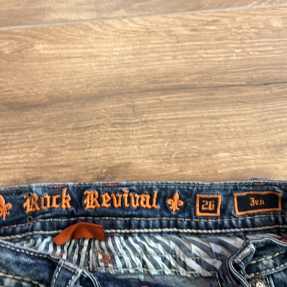 Rock Revival size 26 straight leg denim jean - Picture 6 of 6